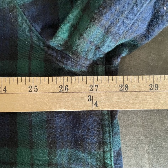 Vintage LL Bean Green Plaid Flannel Long Sleeve Shirt Men’s XXL 2XL - Picture 5 of 6